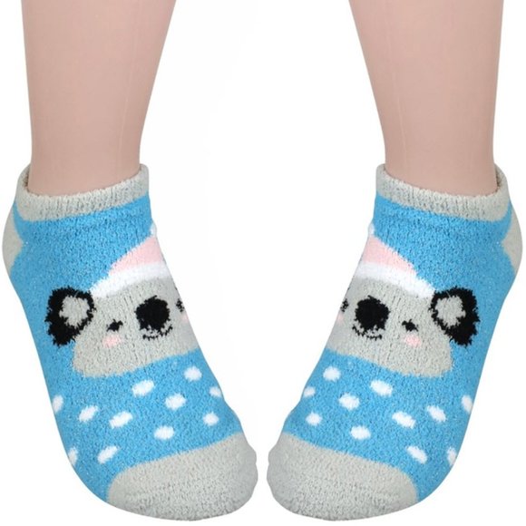 Koala Fuzzy Footie Slipper Socks - Picture 1 of 4